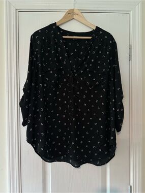 Torrid Sheer Star Heart Moon 3/4 Length Sleeve
